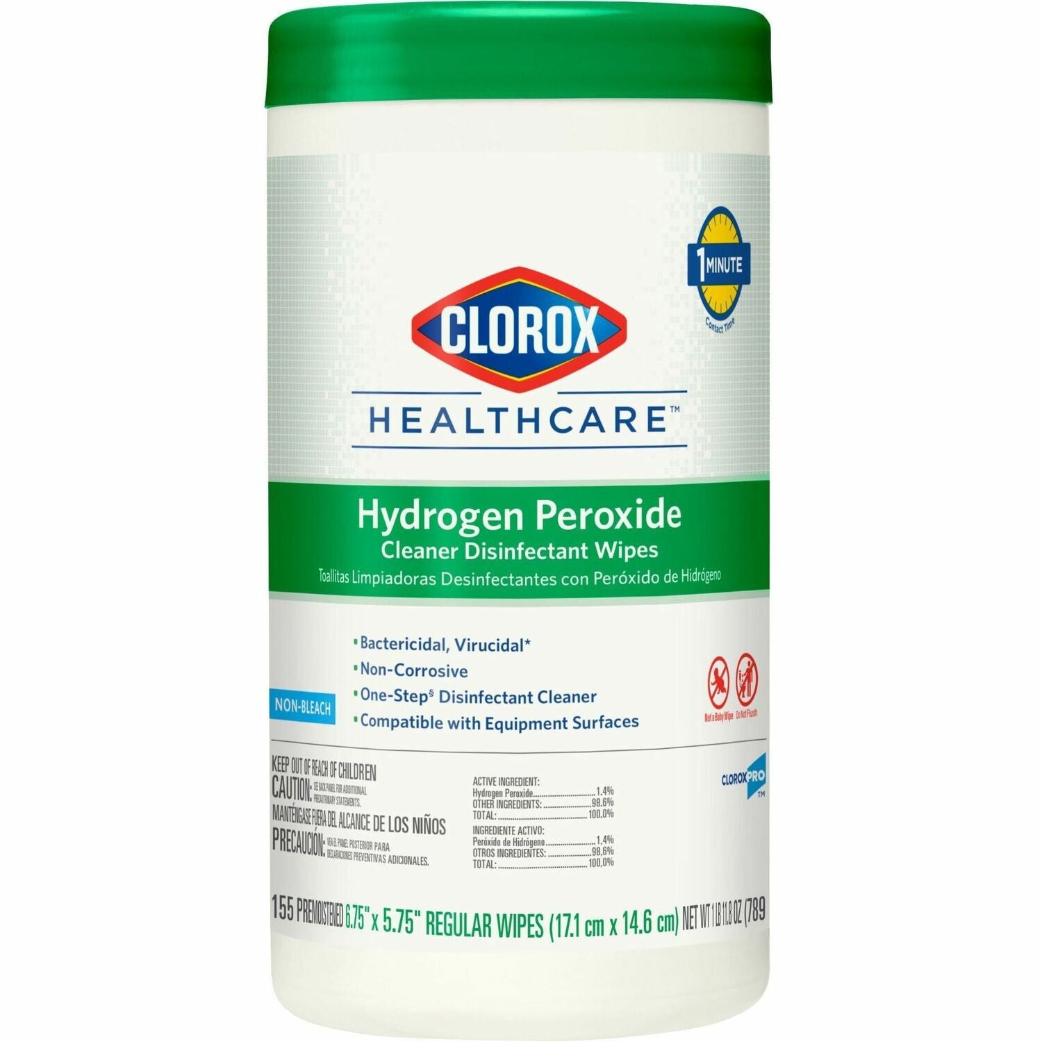 Clorox Healthcare Hydrogen Peroxide Cleaner Disinfectant Wipes (30825)