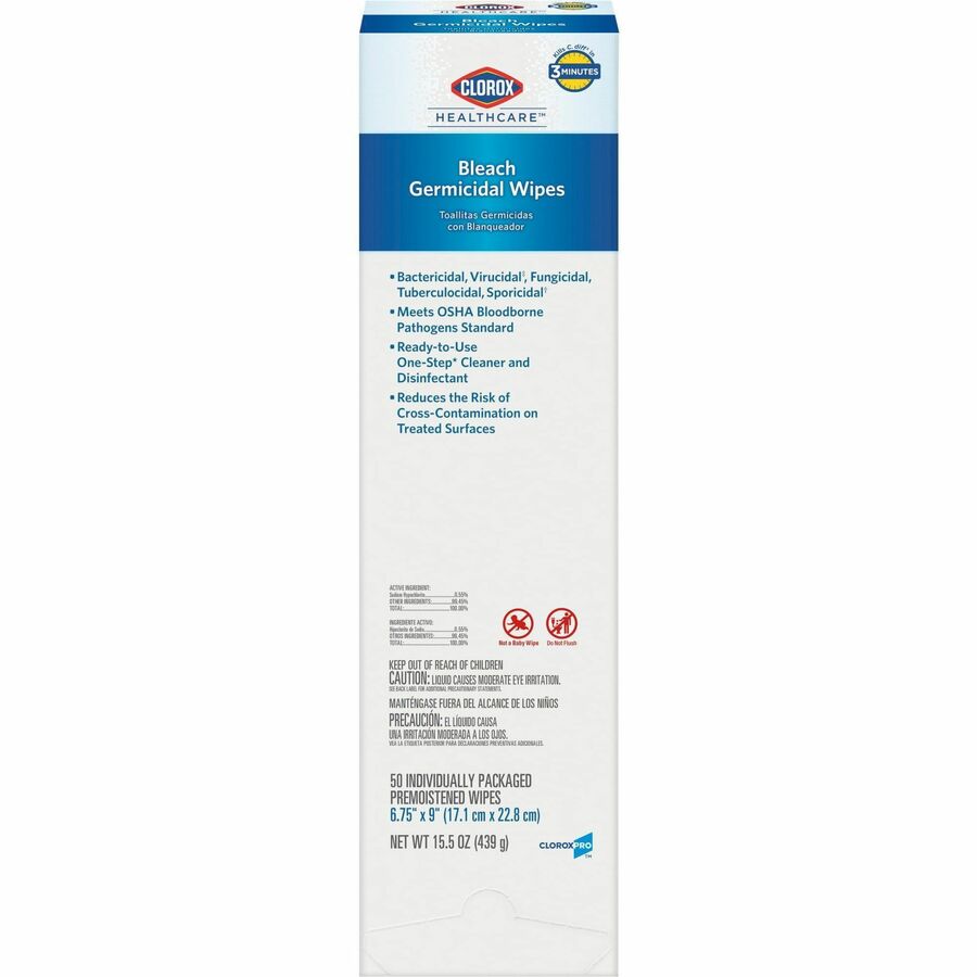 Clorox Healthcare Bleach Germicidal Wipes (31424)