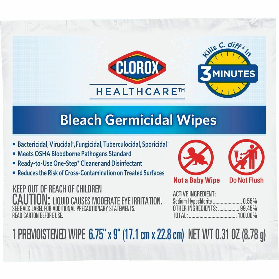 Clorox Healthcare Bleach Germicidal Wipes (31424)