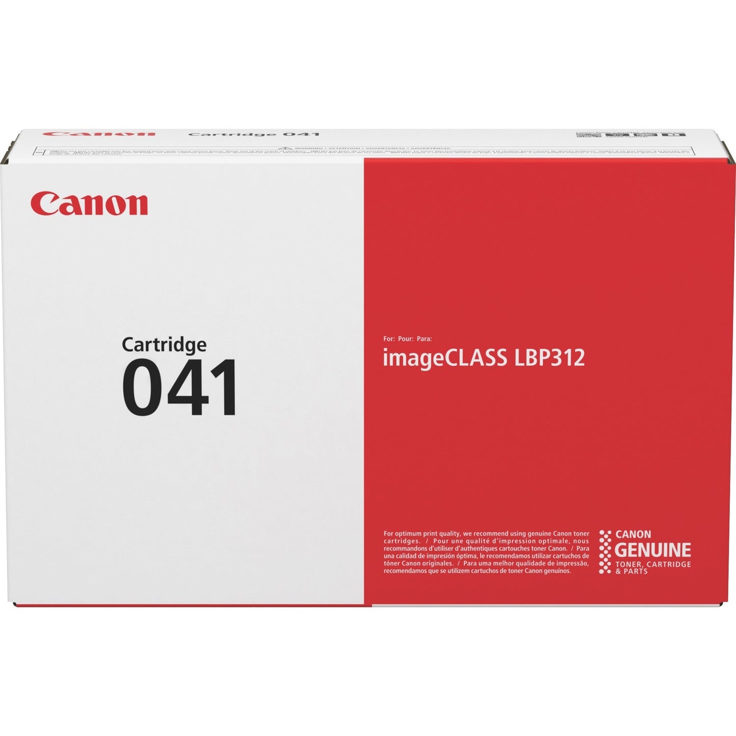 Canon 041 Original Standard Yield Laser Toner Cartridge - Black - 1 Each (CRTDG041)