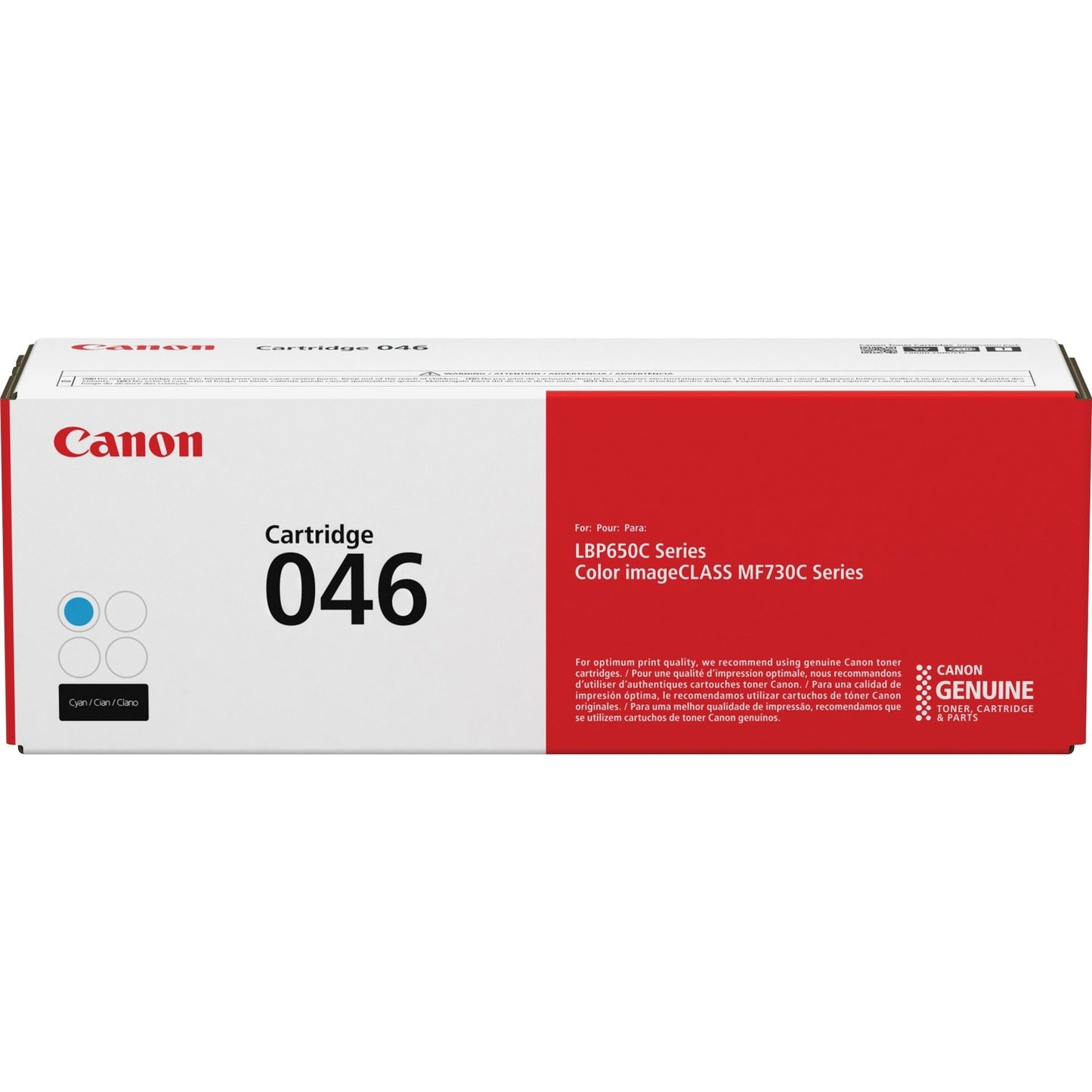 Canon 046 Original Standard Yield Laser Toner Cartridge - Cyan - 1 Each (CRTDG046C)