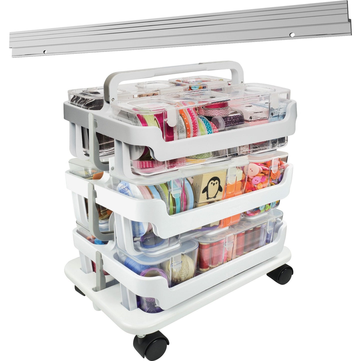 Deflecto Stackable Caddy Organizer Multi-Pack Bundle (329003BB)