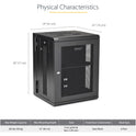 StarTech 15u Wall Mount Network Cabinet 16in Deep (RK1520WALHM)