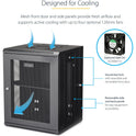 StarTech 15u Wall Mount Network Cabinet 16in Deep (RK1520WALHM)