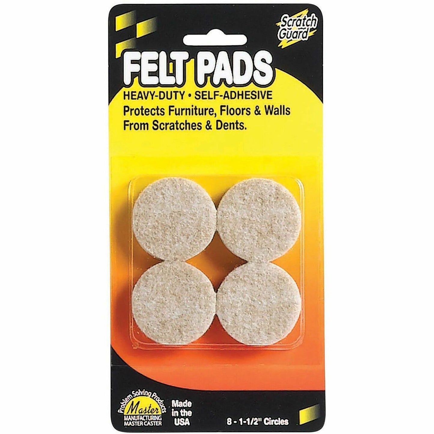 Scratch Guard Self-Adhesive Felt Circles (88497)