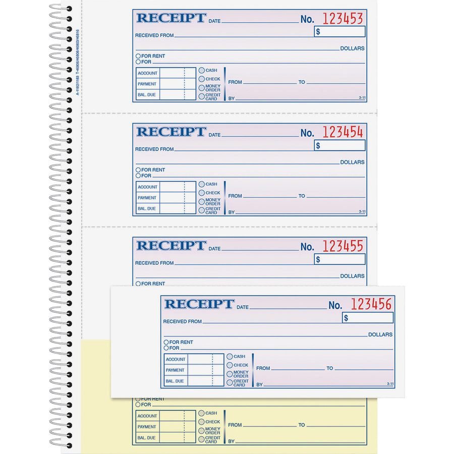 Adams Spiral 2-part Money/Rent Receipt Book (SC1182PK)