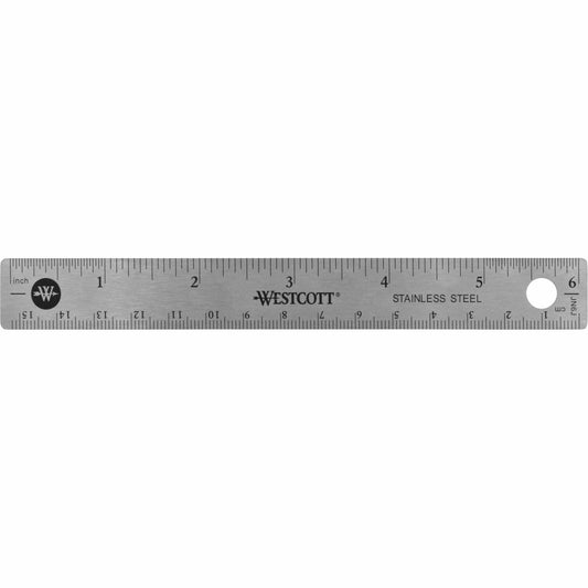 Westcott 6" Stainless Steel Rulers (10414BX)