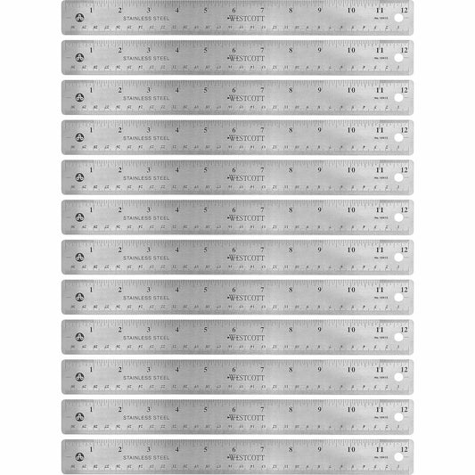 Westcott Stainless Steel Rulers (10415BX)