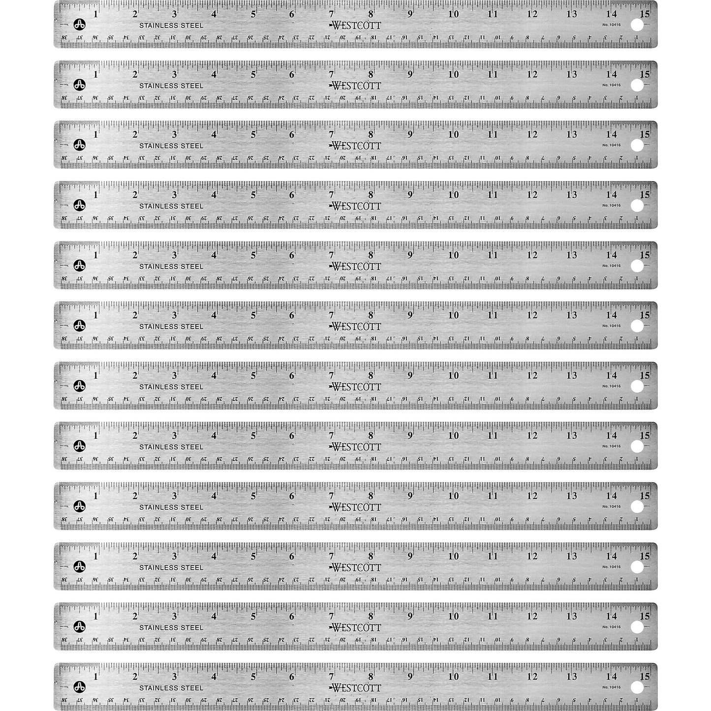 Westcott Stainless Steel Rulers (10416BX)