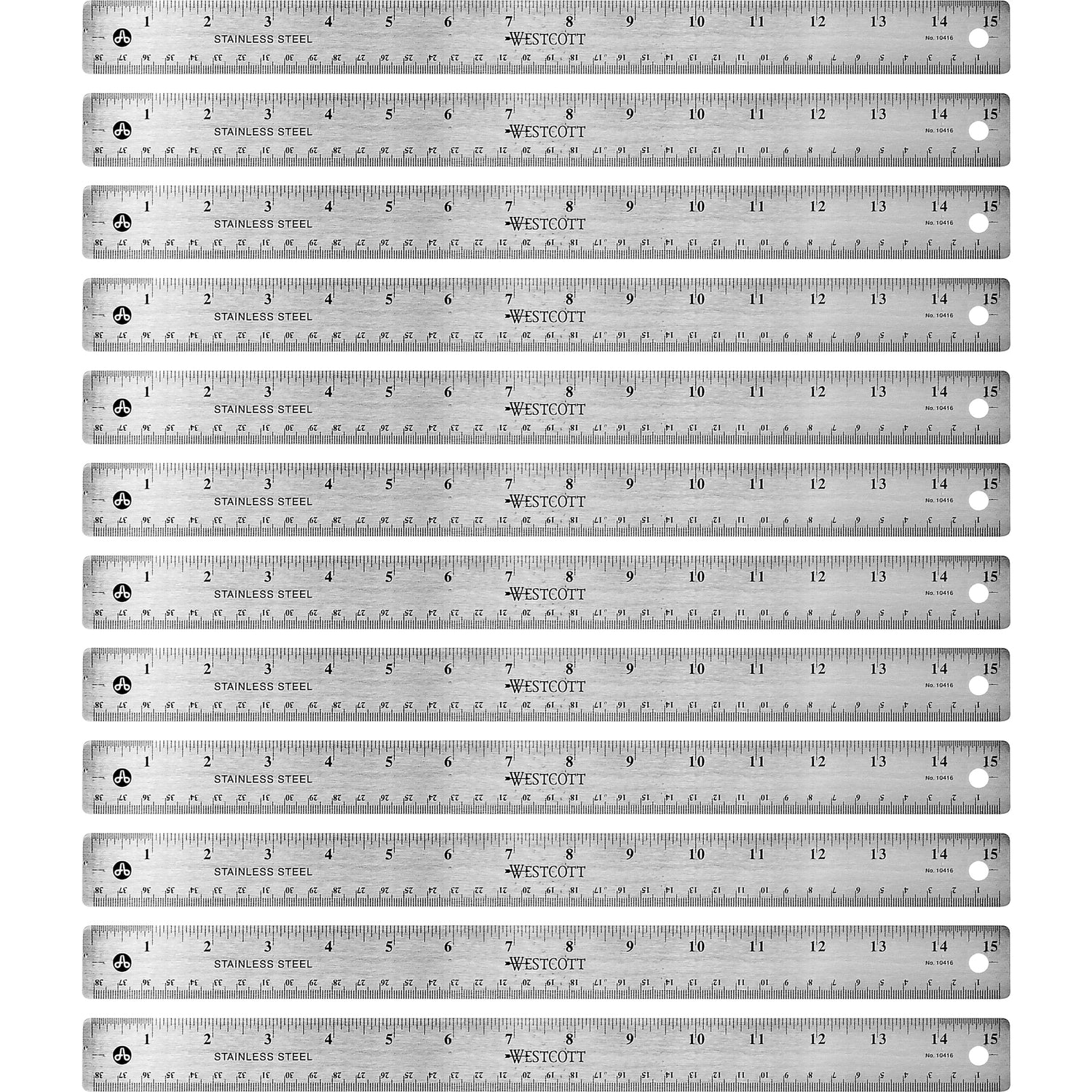 Westcott Stainless Steel Rulers (10416BX)