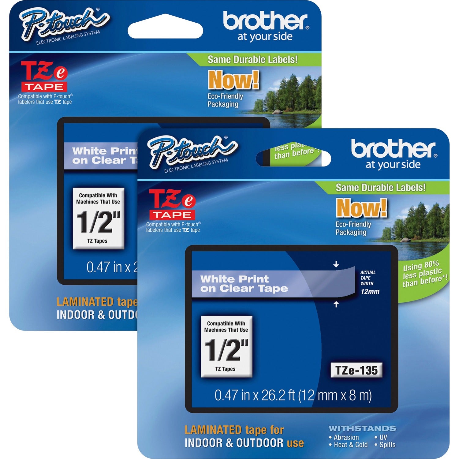 Brother P-touch TZe Laminated Tape Cartridges (TZE135BD)