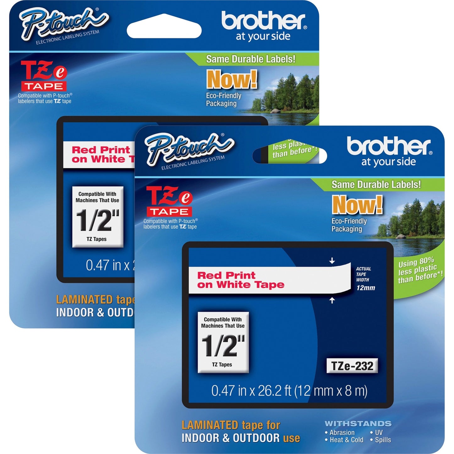 Brother P-touch TZe Laminated Tape Cartridges (TZE232BD)