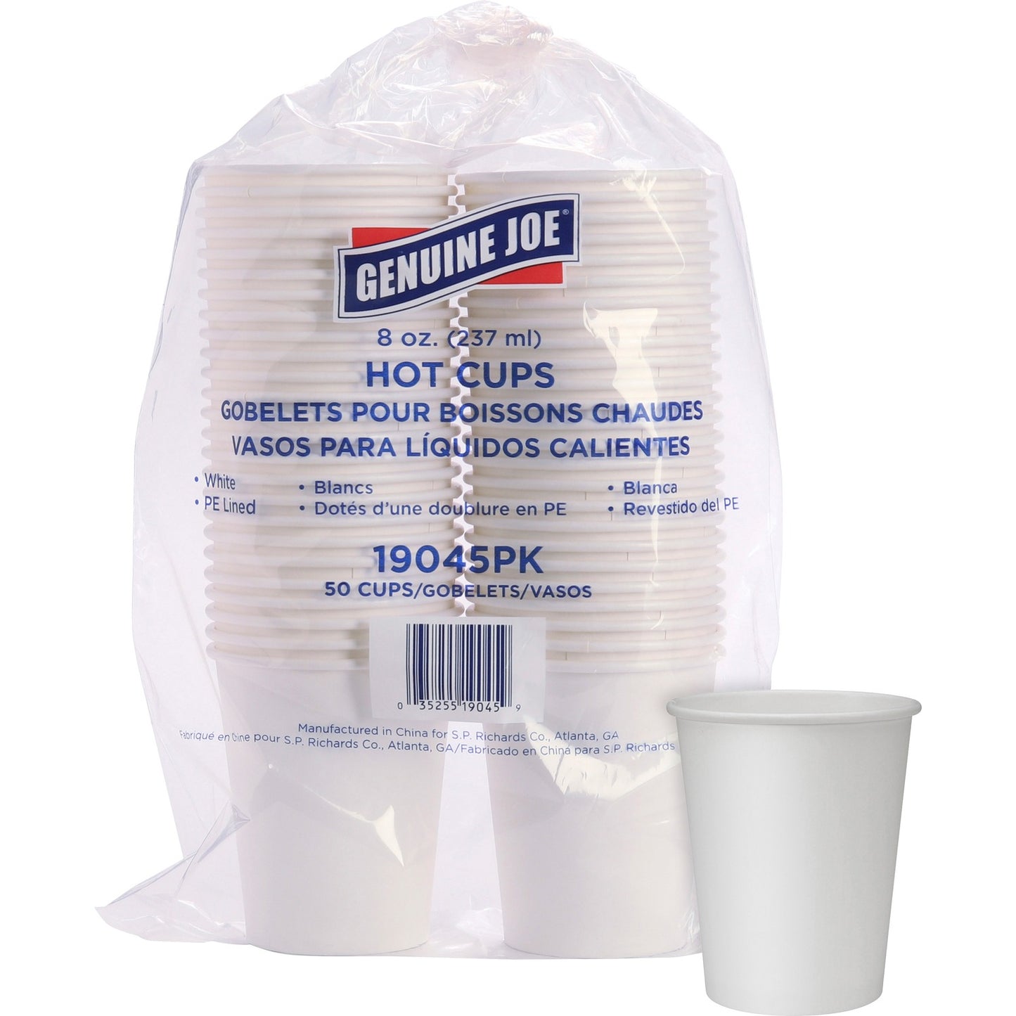 Genuine Joe 8 oz Disposable Hot Cups (19045BD)