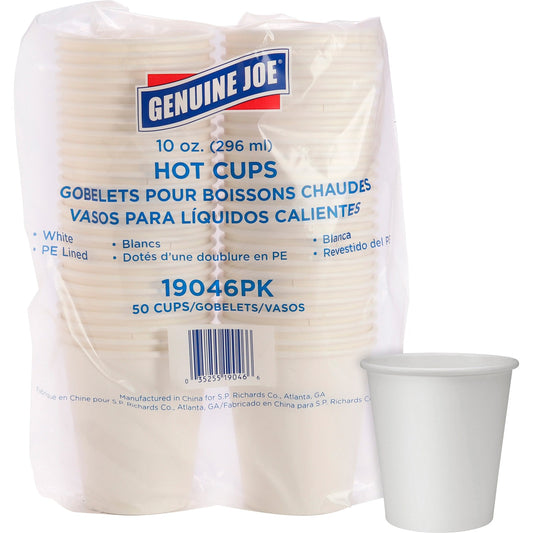 Genuine Joe 10 oz Disposable Hot Cups (19046BD)