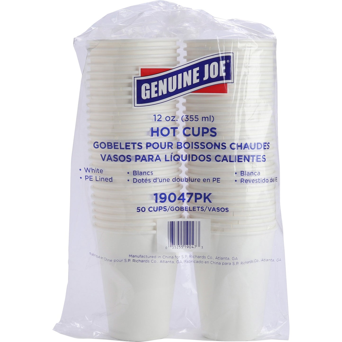 Genuine Joe 12 oz Disposable Hot Cups (19047BD)