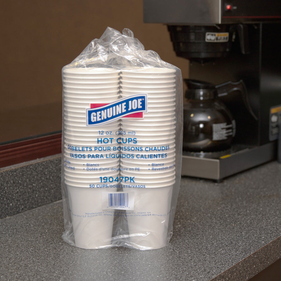 Genuine Joe 12 oz Disposable Hot Cups (19047BD)