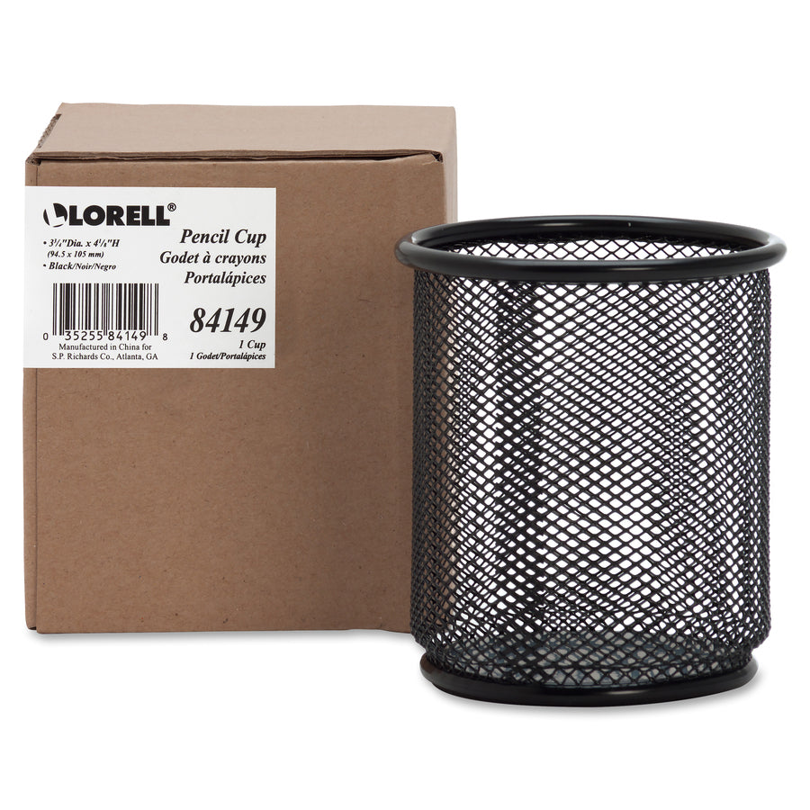 Lorell Mesh Wire Pencil Cup Holders (84149BX)