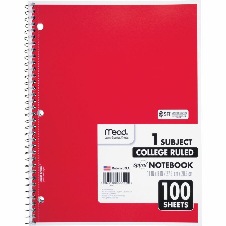 Mead One-subject Spiral Notebook (06622BD)