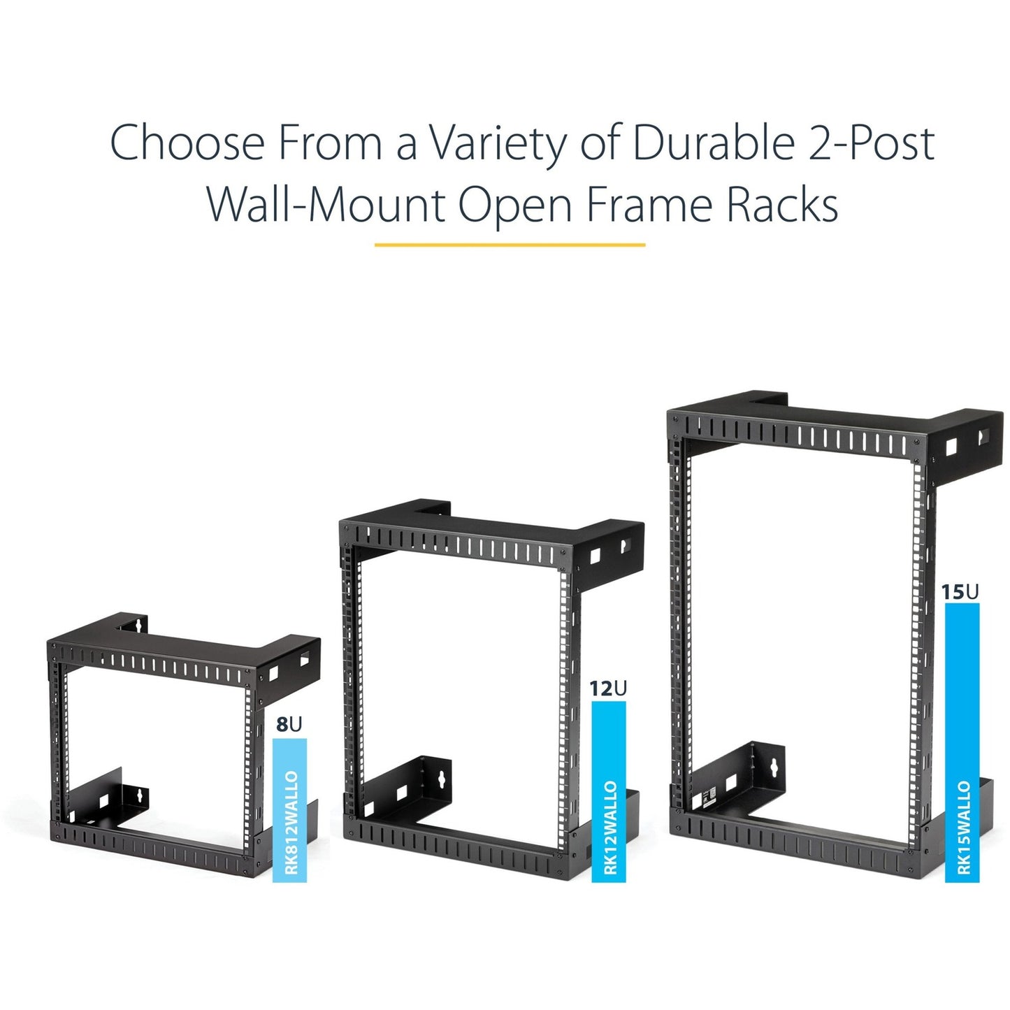 StarTech 15u Wall Mount Network Rack 12in Deep (RK15WALLO)