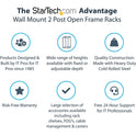 StarTech 15u Wall Mount Network Rack 12in Deep (RK15WALLO)