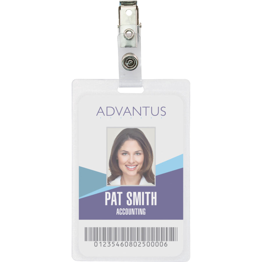 Advantus Strap Clip Self-laminating Badge Holders (97102)