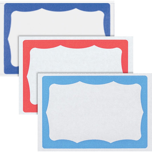 Advantus Color Border Adhesive Name Badges (97189)