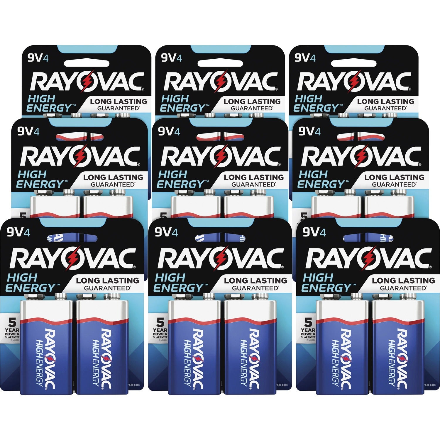 Rayovac High-Energy Alkaline 9-Volt Battery 4-Packs (A16044TKCT)