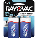 Rayovac High-Energy Alkaline 9-Volt Battery 4-Packs (A16044TKCT)