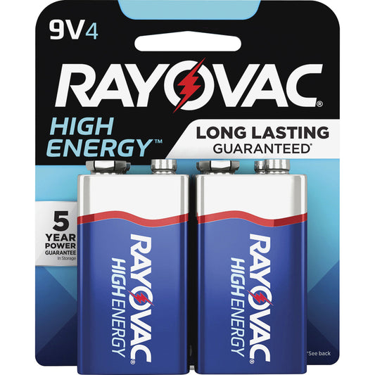 Rayovac High-Energy Alkaline 9-Volt Battery 4-Packs (A16044TKCT)