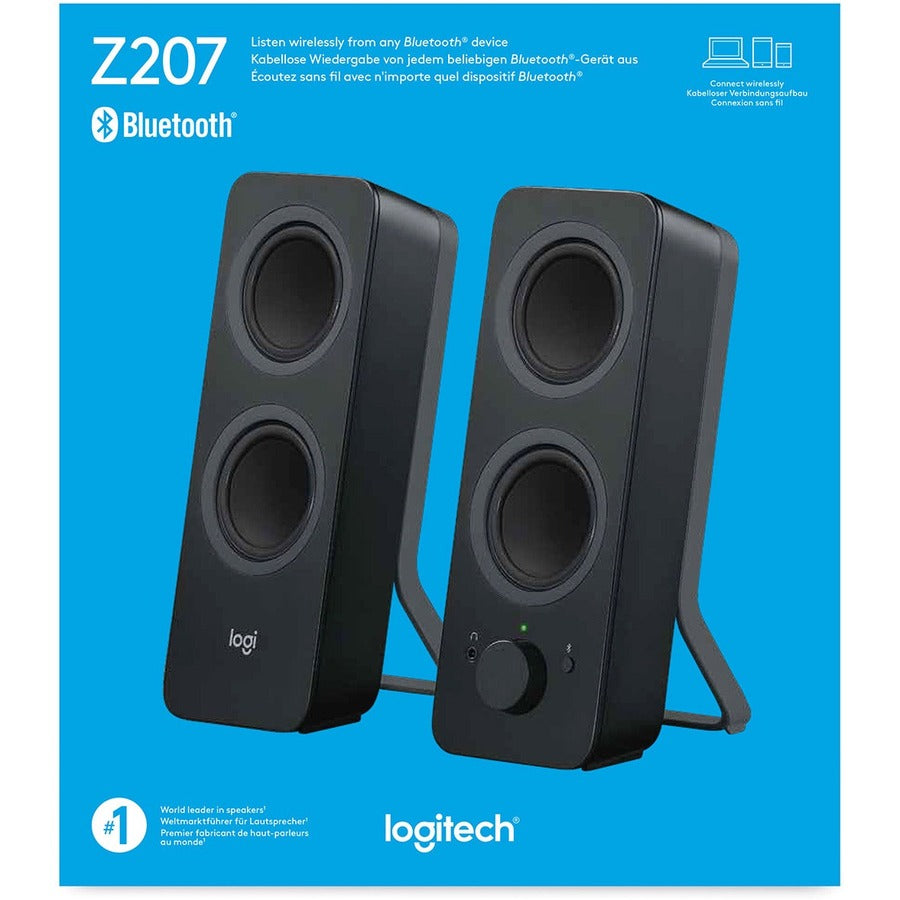 Logitech Z207 Stereo Speakers With Bluetooth(blk) (980001294)