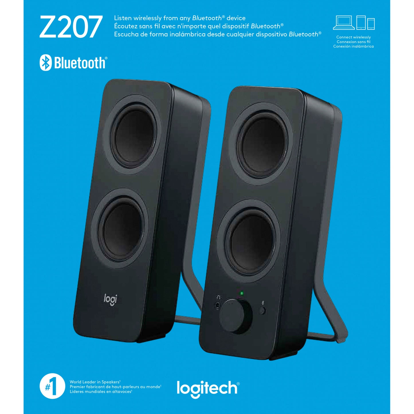 Logitech Z207 Stereo Speakers With Bluetooth(blk) (980001294)