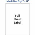  Shipping Address Labels, Full Sheet Labels, Permanent, 500 Labels (91200)