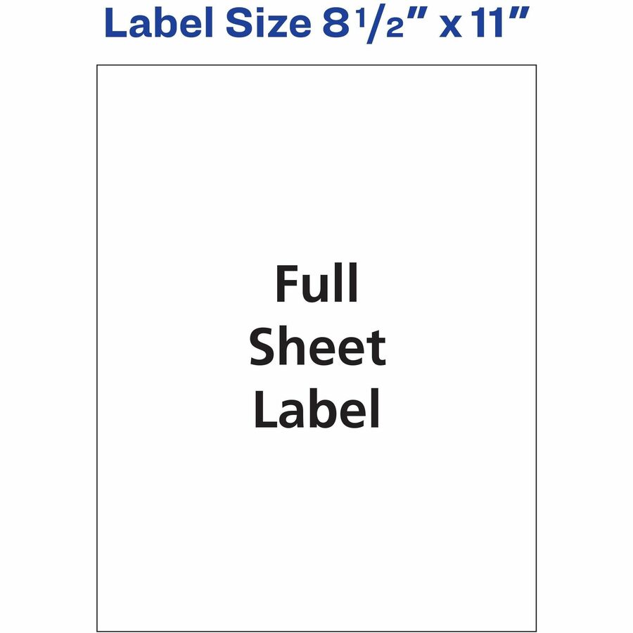  Shipping Address Labels, Full Sheet Labels, Permanent, 500 Labels (91200)