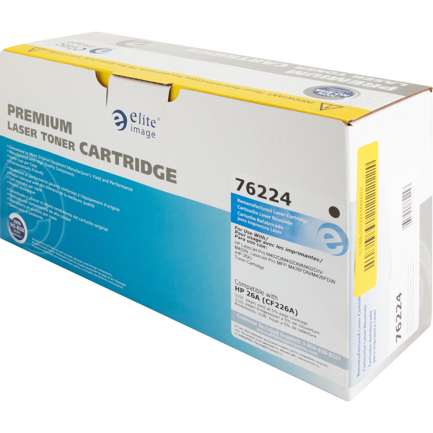 Elite Image Remanufactured Laser Toner Cartridge - Alternative for HP 26A (CF226A) - Black - 1 Each (76224)