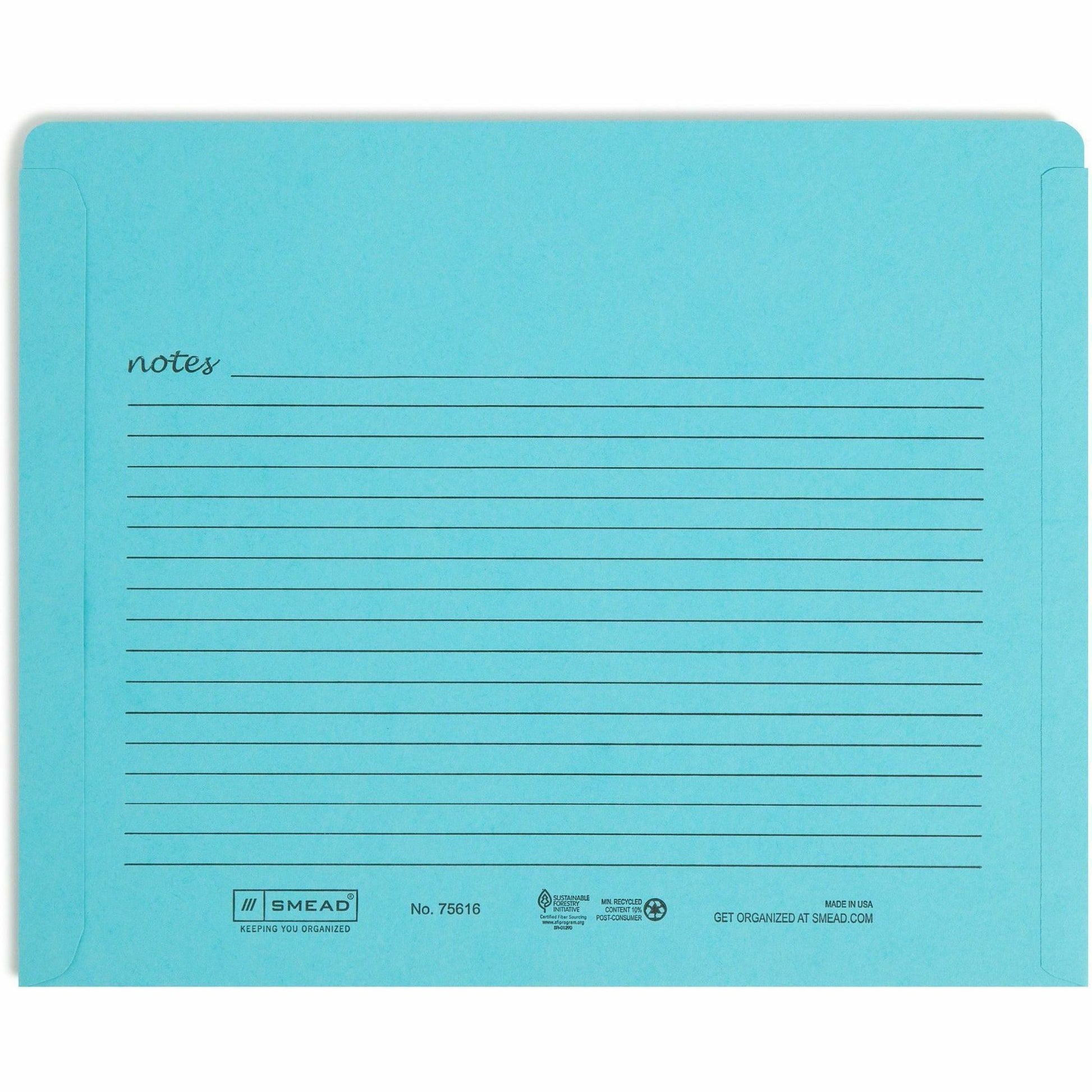 Smead Straight Tab Cut Letter Recycled File Jacket (75616)