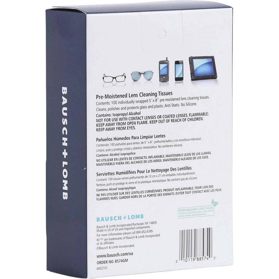  Lomb Bausch + Lomb Sight Savers Lens Cleaning Tissues (8574GMBD)