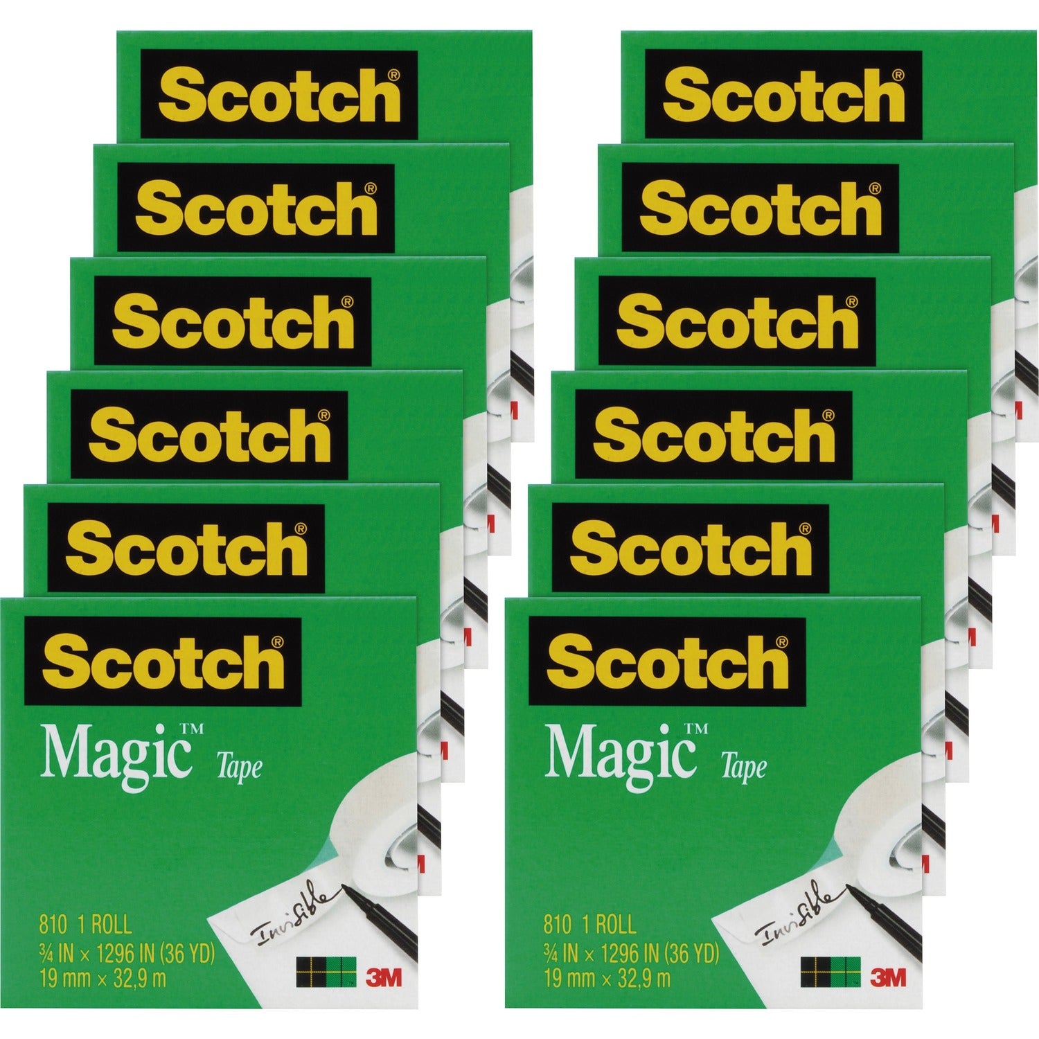 Scotch 3/4"W Magic Tape (810341296PK)