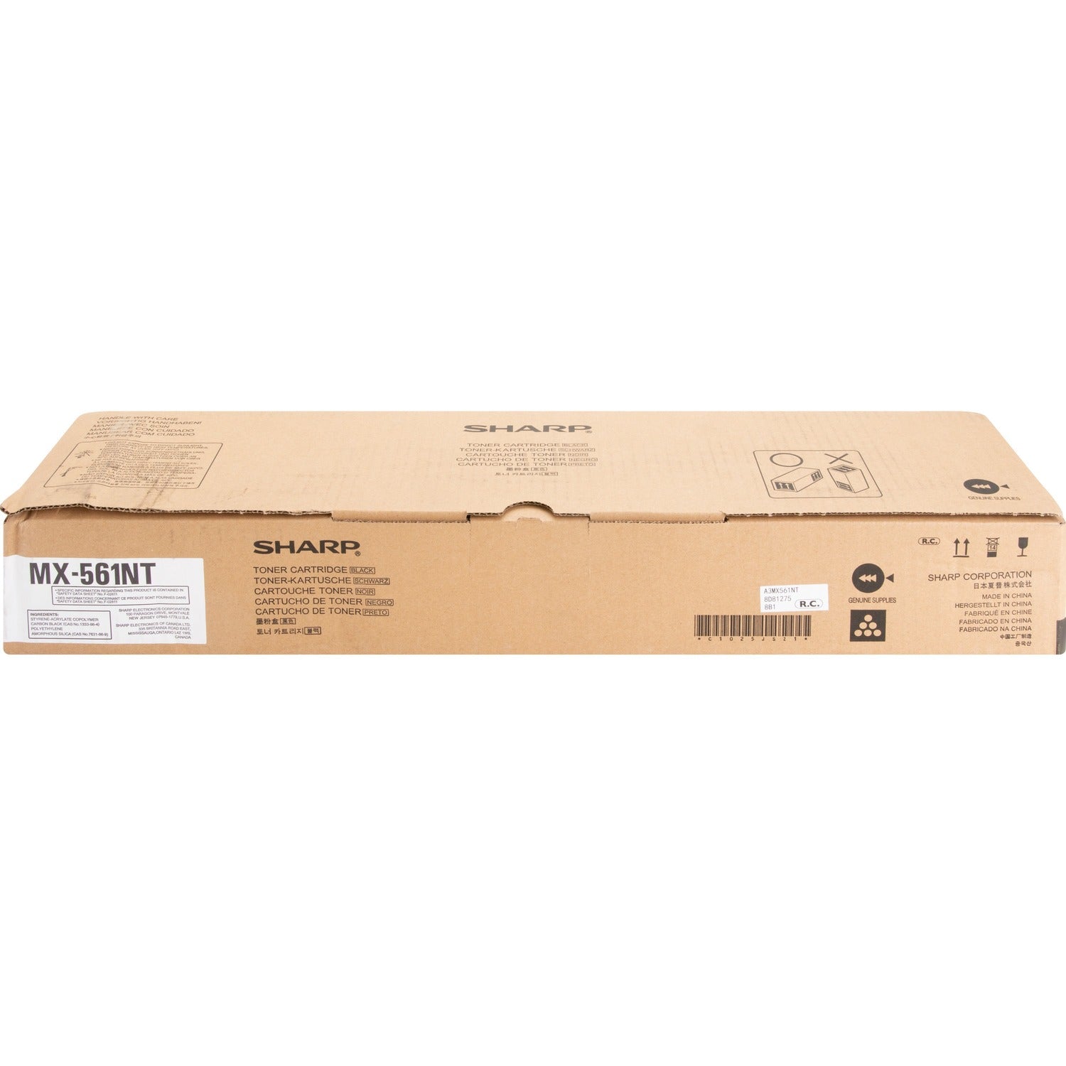 Sharp Original Standard Yield Laser Toner Cartridge - Black - 1 Each (MX561NT)