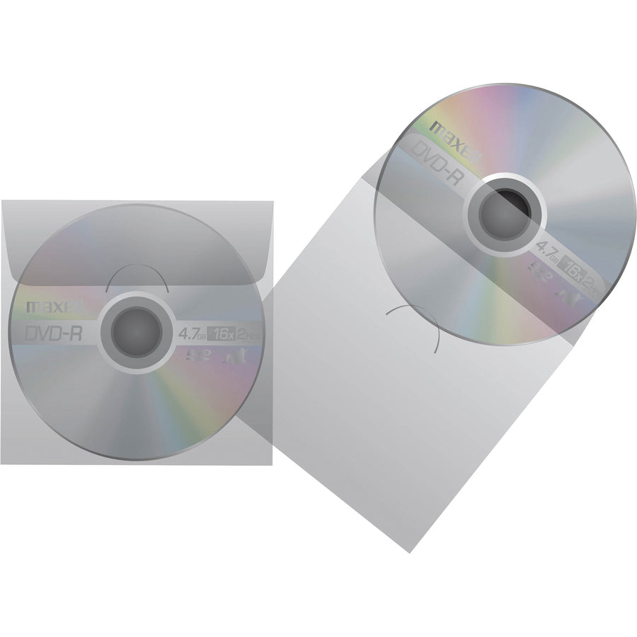 Maxell CD/DVD Keeper Sleeves - Clear (50 Pack) (190150)