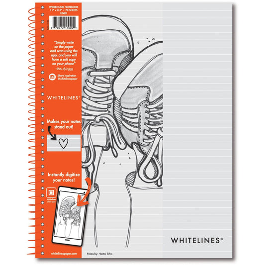 Roaring Spring Whitelines Premium Line Ruled Spiral Notebook (17000)