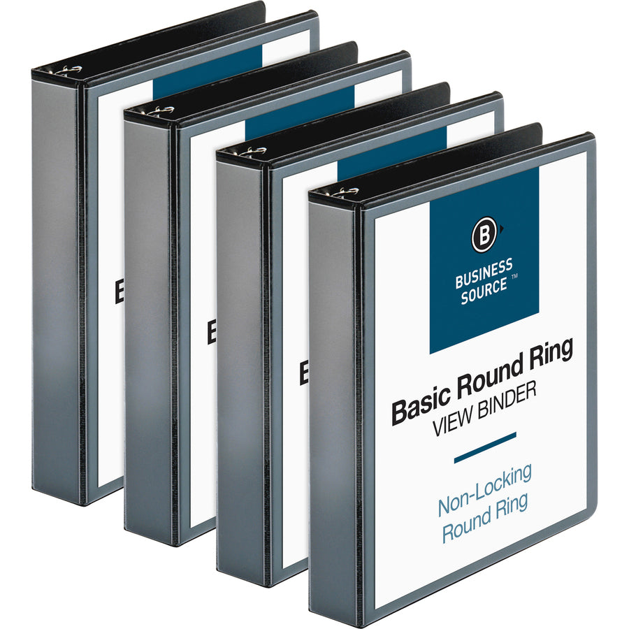 Business Source Round Ring View Binder (09954BD)