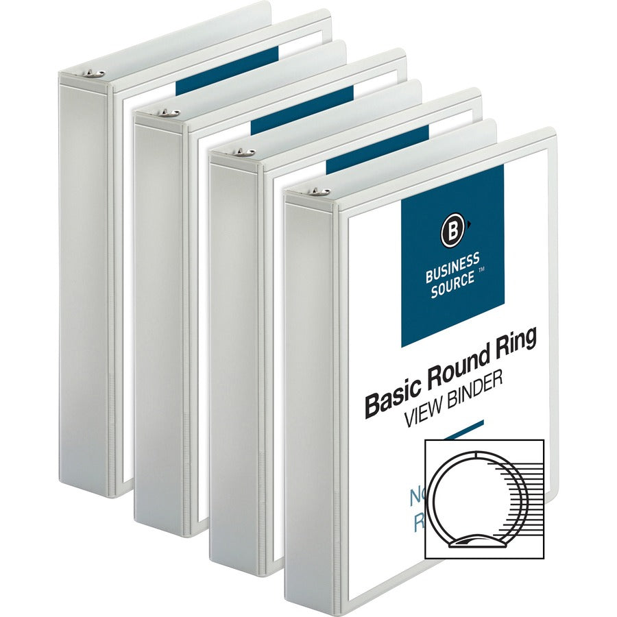 Business Source Round Ring View Binder (09955BD)