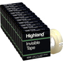 Highland 1/2"W Matte-finish Invisible Tape (6200121296BX)