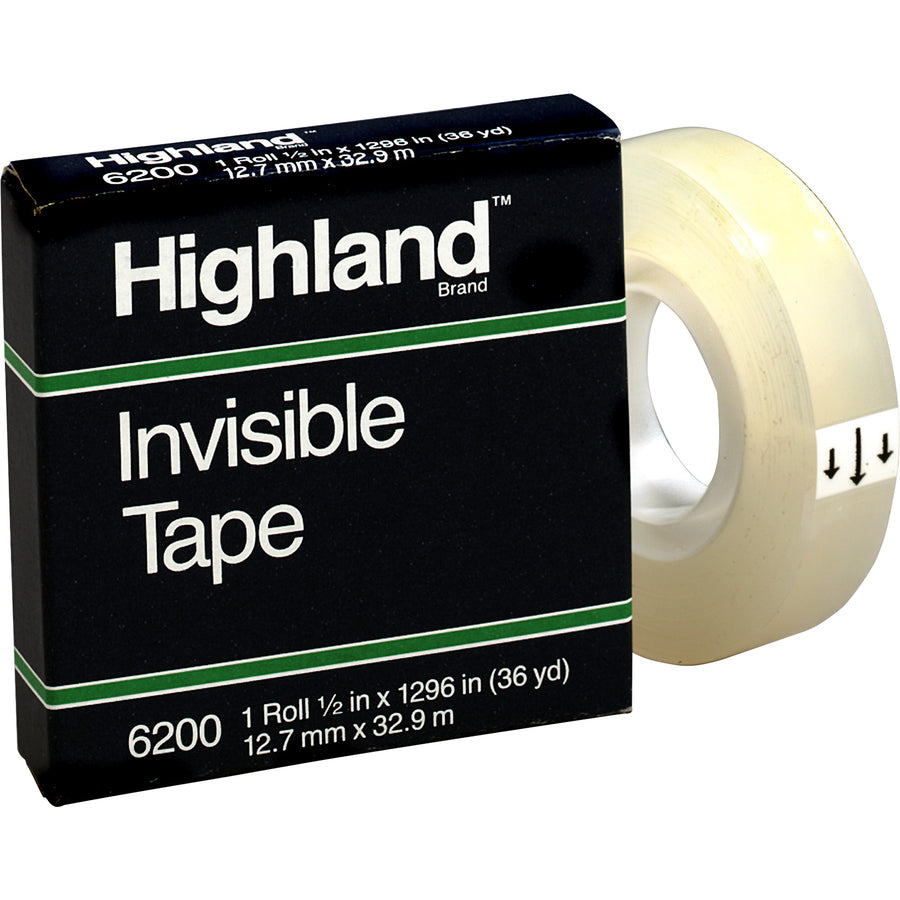 Highland 1/2"W Matte-finish Invisible Tape (6200121296BX)