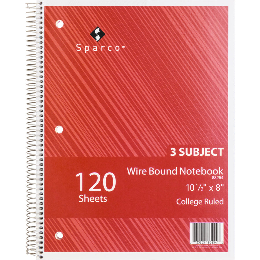 Sparco Wire Bound College Ruled Notebook (83254BD)