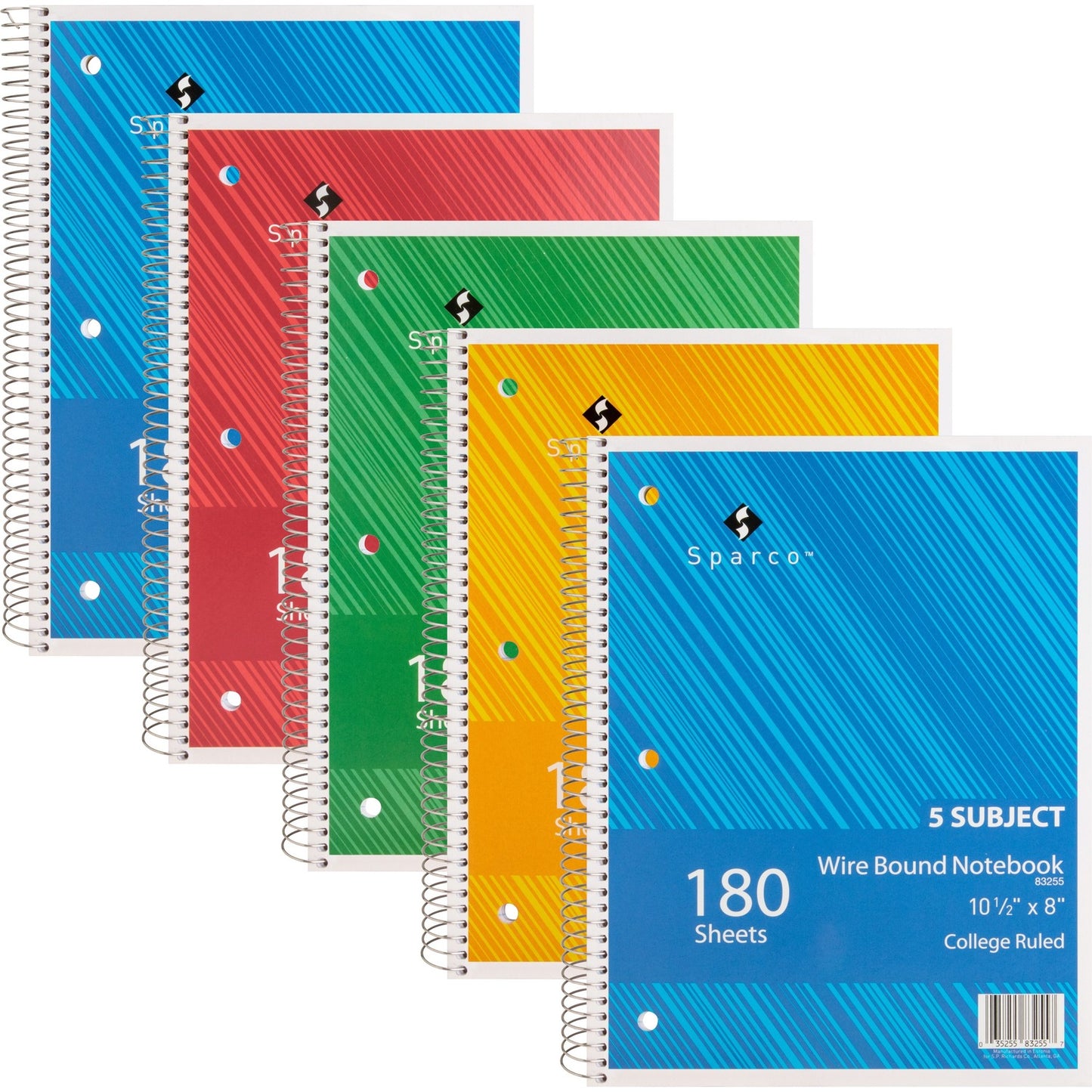 Sparco Wirebound College Ruled Notebooks (83255BD)