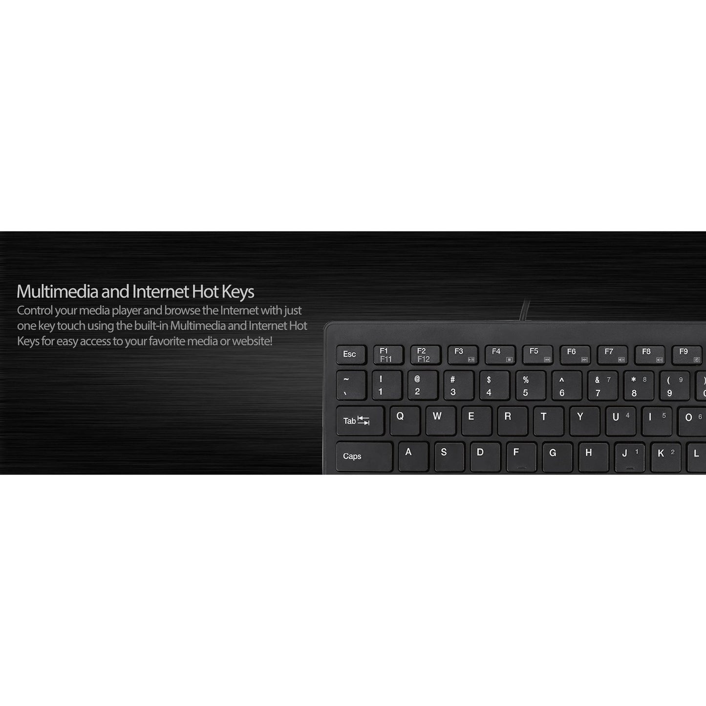 Adesso Slimtouch Mini Usb Keyboard (AKB111UB)