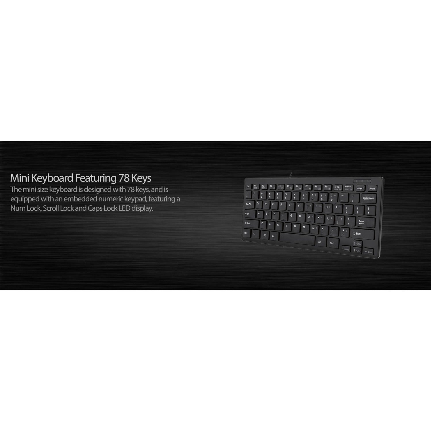 Adesso Slimtouch Mini Usb Keyboard (AKB111UB)