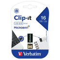 Microban 16GB Clip-it USB Flash Drive - Black (43951)