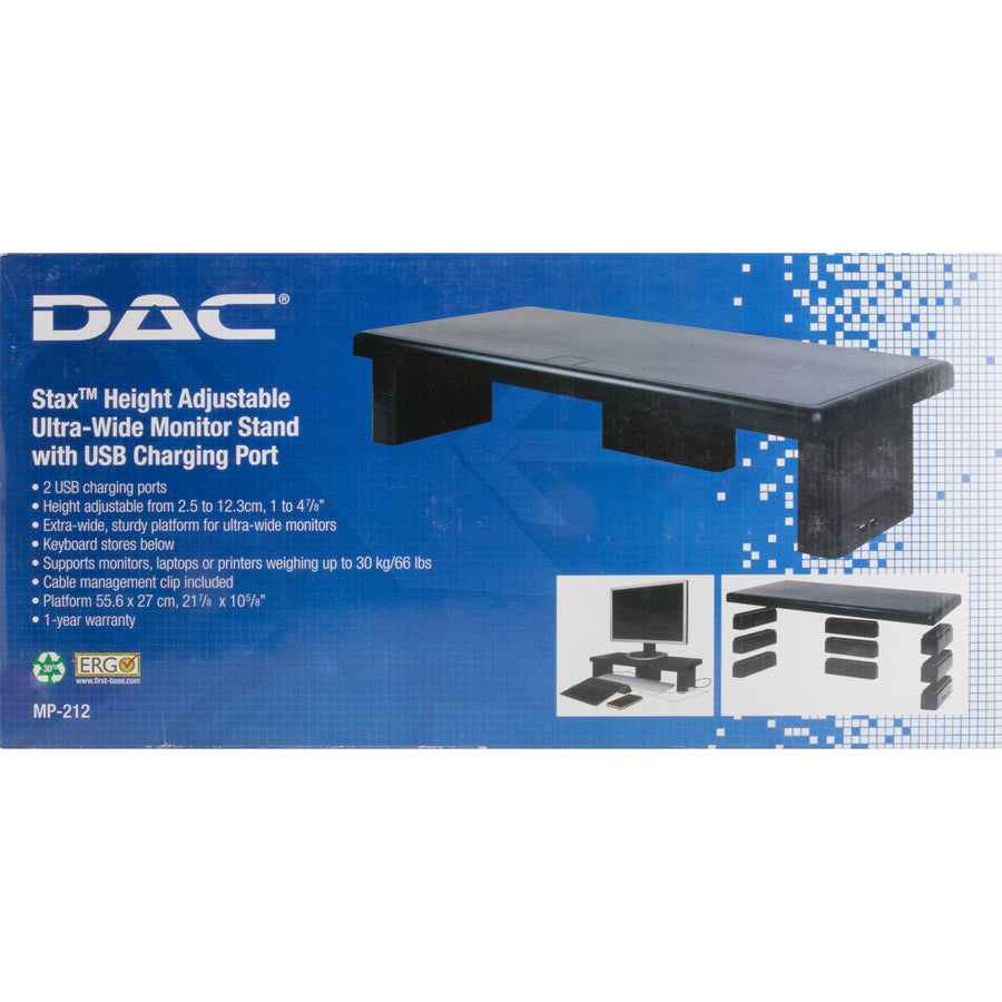 DAC Stax Ergonomic Height Adjustable Ultra Wide Monitor Stand (02238)